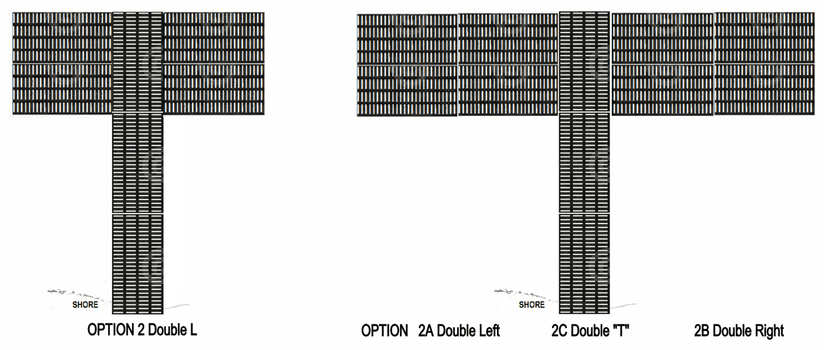 Option Two cedar decking for Karni-Pier dock