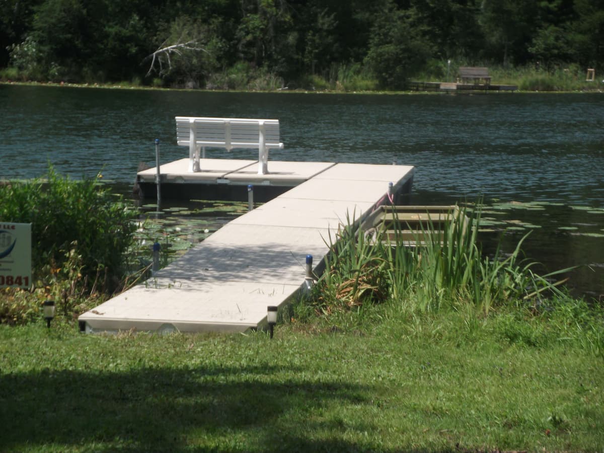 Waterfront dock system in Waupaca Wisconsin