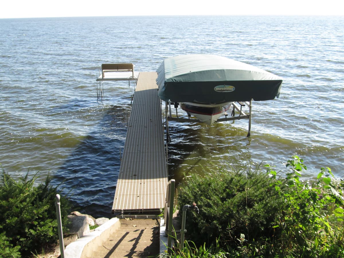 Custom dock installation by Piers 2U on a Wisconsin lake