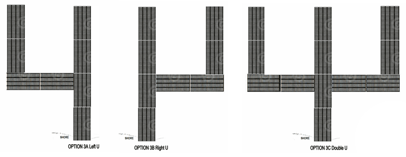 Option Three treated wood decking for Karni-Pier dock
