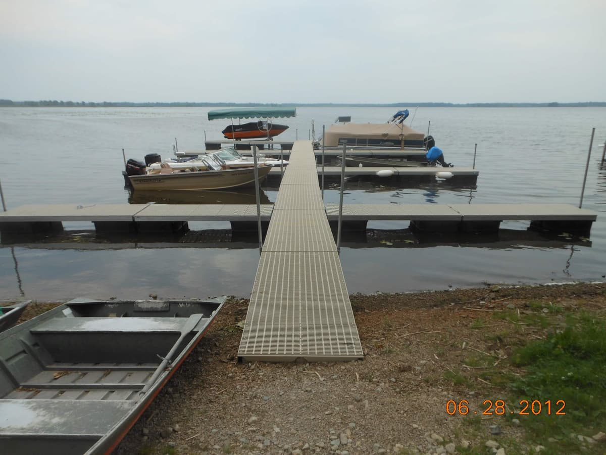 Custom dock installation on Wisconsin lake